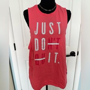 Nike just don’t quit wide arm tank